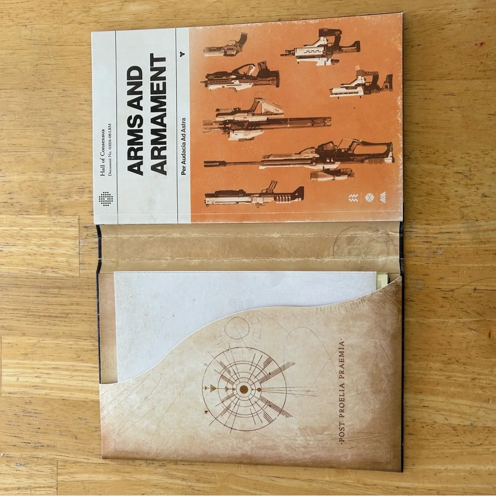 Destiny Arms and Armament guide limited edition with map and cards